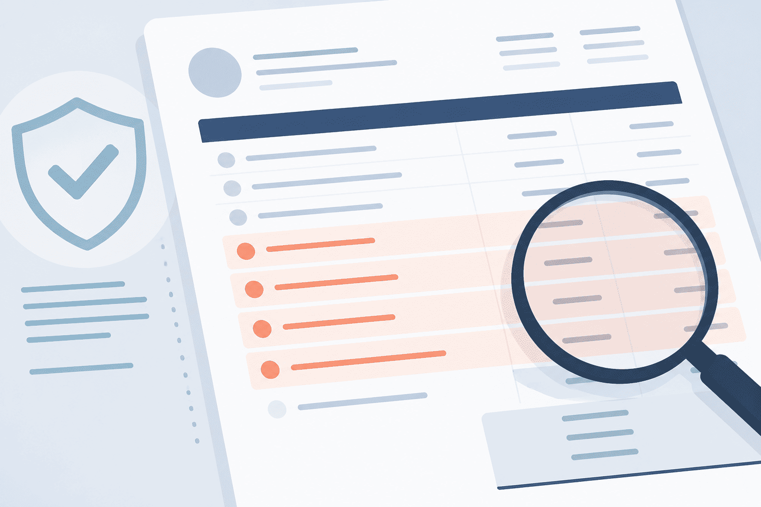 An invoice with hidden fees highlighted, symbolizing unexpected shipping costs