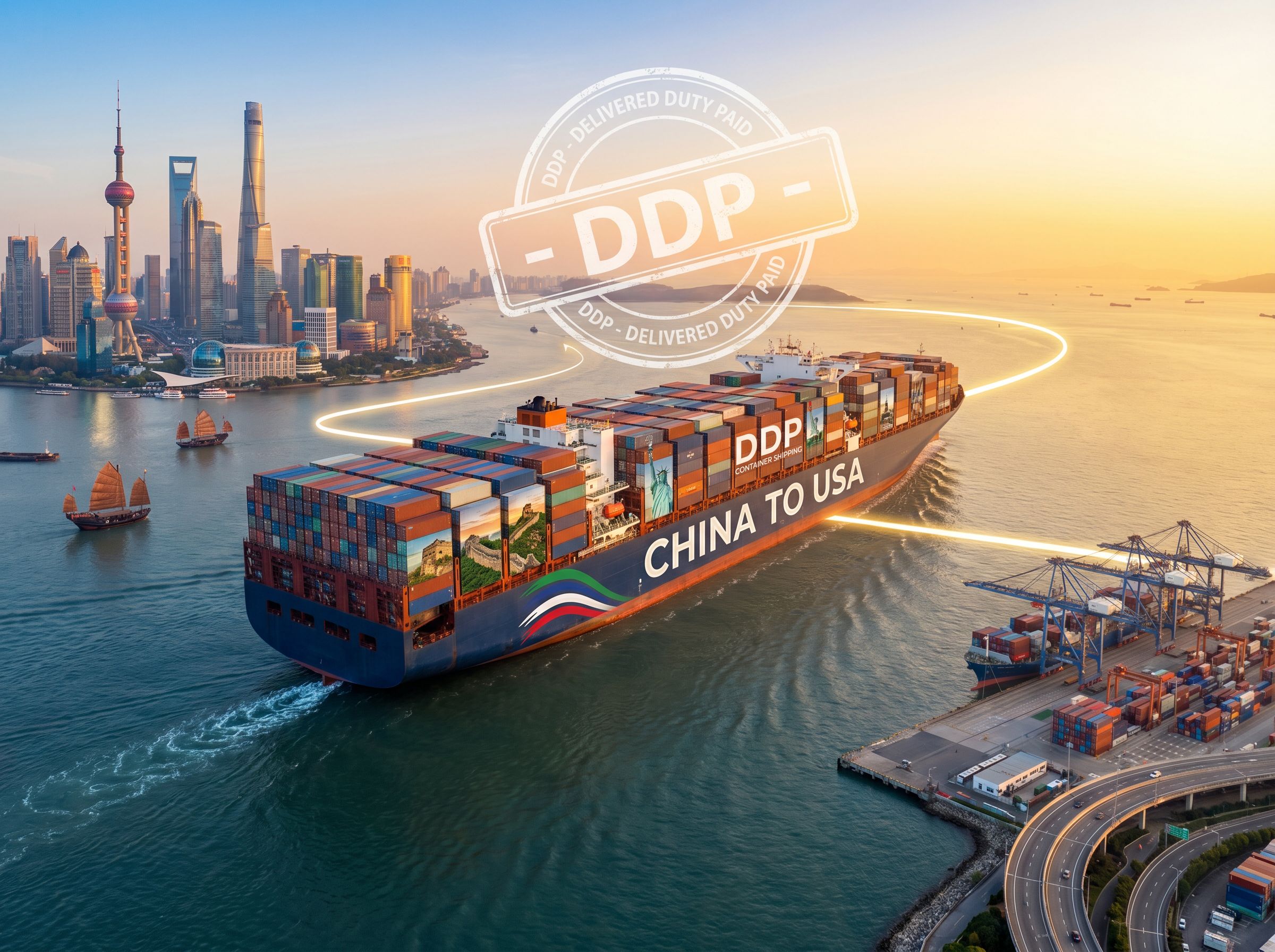 DDP container shipping from China port